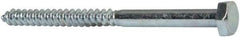 Value Collection - 1/4" Screw, 3-1/2" Length Under Head, Steel, Hex Head Lag Screw - Zinc Plated, Grade 2 - Eagle Tool & Supply