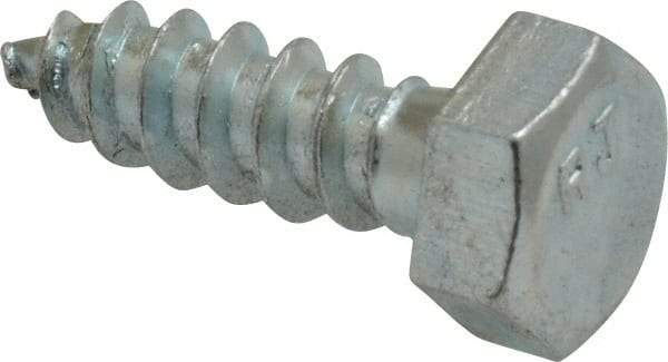 Value Collection - 5/16" Screw, 1" Length Under Head, Steel, Hex Head Lag Screw - Zinc Plated, Grade 2 - Eagle Tool & Supply
