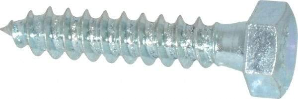 Value Collection - 5/16" Screw, 1-1/2" Length Under Head, Steel, Hex Head Lag Screw - Zinc Plated, Grade 2 - Eagle Tool & Supply