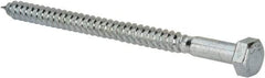Value Collection - 5/16" Screw, 4-1/2" Length Under Head, Steel, Hex Head Lag Screw - Zinc Plated, Grade 2 - Eagle Tool & Supply