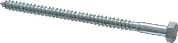 Value Collection - 5/16" Screw, 5" Length Under Head, Steel, Hex Head Lag Screw - Zinc Plated, Grade 2 - Eagle Tool & Supply