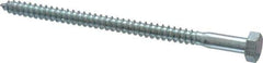 Value Collection - 5/16" Screw, 5" Length Under Head, Steel, Hex Head Lag Screw - Zinc Plated, Grade 2 - Eagle Tool & Supply