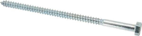 Value Collection - 5/16" Screw, 6" Length Under Head, Steel, Hex Head Lag Screw - Zinc Plated, Grade 2 - Eagle Tool & Supply