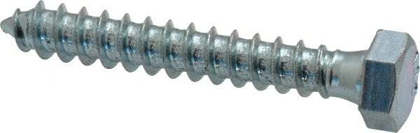 Value Collection - 3/8" Screw, 2-1/2" Length Under Head, Steel, Hex Head Lag Screw - Zinc Plated, Grade 2 - Eagle Tool & Supply