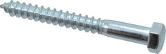 Value Collection - 3/8" Screw, 3-1/2" Length Under Head, Steel, Hex Head Lag Screw - Zinc Plated, Grade 2 - Eagle Tool & Supply