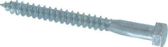 Value Collection - 3/8" Screw, 4" Length Under Head, Steel, Hex Head Lag Screw - Zinc Plated, Grade 2 - Eagle Tool & Supply