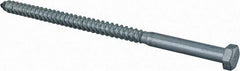 Value Collection - 3/8" Screw, 7" Length Under Head, Steel, Hex Head Lag Screw - Zinc Plated, Grade 2 - Eagle Tool & Supply