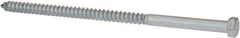 Value Collection - 3/8" Screw, 8" Length Under Head, Steel, Hex Head Lag Screw - Zinc Plated, Grade 2 - Eagle Tool & Supply
