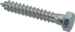 Value Collection - 1/2" Screw, 3" Length Under Head, Steel, Hex Head Lag Screw - Zinc Plated, Grade 2 - Eagle Tool & Supply