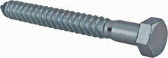 Value Collection - 1/2" Screw, 4-1/2" Length Under Head, Steel, Hex Head Lag Screw - Zinc Plated, Grade 2 - Eagle Tool & Supply