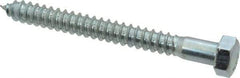 Value Collection - 1/2" Screw, 5" Length Under Head, Steel, Hex Head Lag Screw - Zinc Plated, Grade 2 - Eagle Tool & Supply