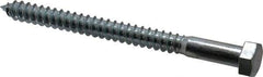 Value Collection - 1/2" Screw, 6" Length Under Head, Steel, Hex Head Lag Screw - Zinc Plated, Grade 2 - Eagle Tool & Supply