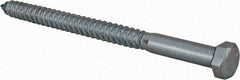 Value Collection - 1/2" Screw, 7" Length Under Head, Steel, Hex Head Lag Screw - Zinc Plated, Grade 2 - Eagle Tool & Supply