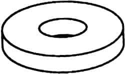 Value Collection - 9/16" Screw, Grade 2 Steel SAE Flat Washer - 19/32" ID x 1-3/16" OD, 0.121" Thick, Zinc-Plated Finish - Eagle Tool & Supply