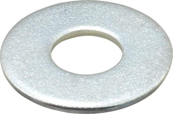Value Collection - 1/2" Screw, Steel USS Flat Washer - 9/16" ID x 1-3/8" OD, 7/64" Thick, Zinc-Plated Finish - Eagle Tool & Supply
