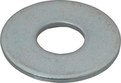Value Collection - 5/8" Screw, Steel USS Flat Washer - 11/16" ID x 1-3/4" OD, 9/64" Thick, Zinc-Plated Finish - Eagle Tool & Supply