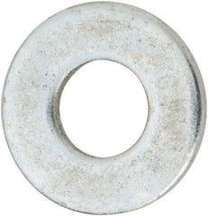 Value Collection - #10 Screw, Steel USS Flat Washer - 3/16" ID x 9/16" OD, 0.0469" Thick, Zinc-Plated Finish - Eagle Tool & Supply