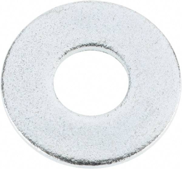 Value Collection - 1/2" Screw, Steel USS Flat Washer - 9/16" ID x 1-3/8" OD, 0.1094" Thick, Zinc-Plated Finish - Eagle Tool & Supply