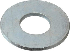 Value Collection - 9/16" Screw, Steel USS Flat Washer - 5/8" ID x 1-1/2" OD, 0.1094" Thick, Zinc-Plated Finish - Eagle Tool & Supply