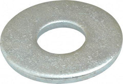 Value Collection - 5/8" Screw, Steel USS Flat Washer - 11/16" ID x 1-3/4" OD, 9/64" Thick, Zinc-Plated Finish - Eagle Tool & Supply