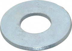 Value Collection - 1" Screw, Steel USS Flat Washer - 1-1/16" ID x 2-1/2" OD, 0.1719" Thick, Zinc-Plated Finish - Eagle Tool & Supply
