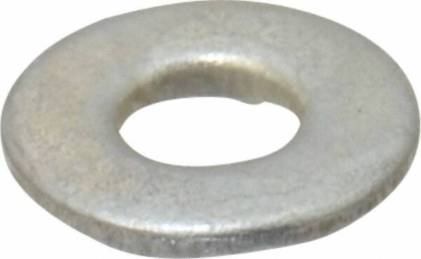 Value Collection - #8 Screw, Steel SAE Flat Washer - 3/16" ID x 7/16" OD, 3/64" Thick, Zinc-Plated Finish - Eagle Tool & Supply