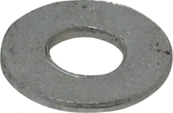 Value Collection - #10 Screw, Steel SAE Flat Washer - 7/32" ID x 1/2" OD, 3/64" Thick, Zinc-Plated Finish - Eagle Tool & Supply