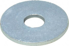 Value Collection - 1/4" Screw, Steel Fender Flat Washer - 1/4" ID x 1" OD, 0.049" Thick, Zinc-Plated Finish - Eagle Tool & Supply