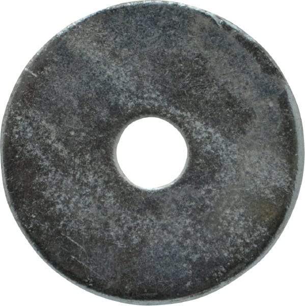 Value Collection - 1/4" Screw, Steel Fender Flat Washer - 1/4" ID x 1-1/4" OD, 0.049" Thick, Zinc-Plated Finish - Eagle Tool & Supply