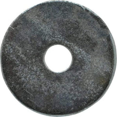 Value Collection - 1/4" Screw, Steel Fender Flat Washer - 1/4" ID x 1-1/4" OD, 0.049" Thick, Zinc-Plated Finish - Eagle Tool & Supply