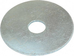 Value Collection - 5/16" Screw, Steel Fender Flat Washer - 5/16" ID x 1-1/2" OD, 0.049" Thick, Zinc-Plated Finish - Eagle Tool & Supply