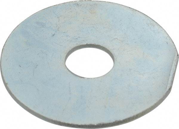 Value Collection - 1/2" Screw, Steel Fender Flat Washer - 1/2" ID x 2" OD, 0.06" Thick, Zinc-Plated Finish - Eagle Tool & Supply