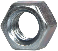 Value Collection - 3/8-16 UNC Steel Right Hand Hex Nut - 9/16" Across Flats, 0.3281" High, Zinc-Plated Finish - Eagle Tool & Supply