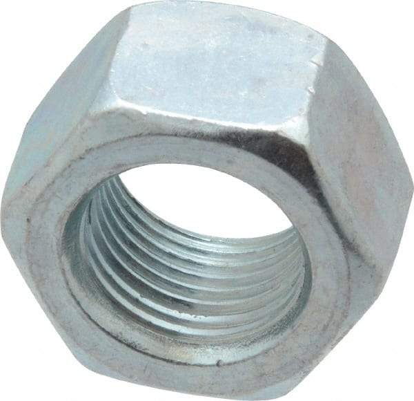 Value Collection - 5/8-18 UNF Steel Right Hand Hex Nut - 15/16" Across Flats, 0.5469" High, Zinc-Plated Finish - Eagle Tool & Supply