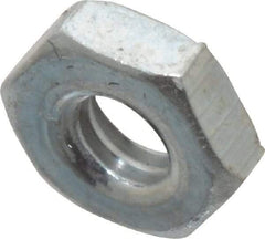 Value Collection - #3-48 UNC Steel Right Hand Machine Screw Hex Nut - 3/16" Across Flats, 1/16" High, Zinc Clear Finish - Eagle Tool & Supply