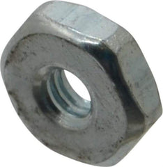 Value Collection - #5-40 UNC Steel Right Hand Machine Screw Hex Nut - 5/16" Across Flats, 7/64" High, Zinc Clear Finish - Eagle Tool & Supply