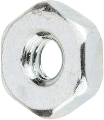 Value Collection - #6-32 UNC Steel Right Hand Machine Screw Hex Nut - 5/16" Across Flats, 7/64" High, Zinc-Plated Finish - Eagle Tool & Supply