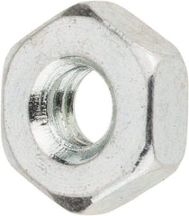 Value Collection - #8-32 UNC Steel Right Hand Machine Screw Hex Nut - 11/32" Across Flats, 1/8" High, Zinc-Plated Finish - Eagle Tool & Supply