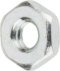 Value Collection - #10-24 UNC Steel Right Hand Machine Screw Hex Nut - 3/8" Across Flats, 1/8" High, Zinc-Plated Finish - Eagle Tool & Supply