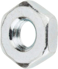 Value Collection - #10-32 UNF Steel Right Hand Machine Screw Hex Nut - 3/8" Across Flats, 1/8" High, Zinc-Plated Finish - Eagle Tool & Supply