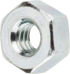 Value Collection - 1/4-20 UNC Steel Right Hand Heavy Hex Nut - 1/2" Across Flats, 0.2344" High, Zinc-Plated Finish - Eagle Tool & Supply