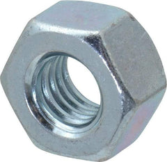 Value Collection - 7/16-14 UNC Steel Right Hand Heavy Hex Nut - 3/4" Across Flats, 0.4219" High, Zinc-Plated Finish - Eagle Tool & Supply