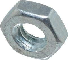 Value Collection - 1/4-20 UNC Steel Right Hand Hex Jam Nut - 7/16" Across Flats, 0.1563" High, Zinc-Plated Finish - Eagle Tool & Supply