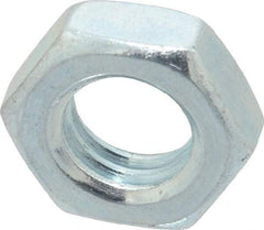 Value Collection - 7/16-14 UNC Steel Right Hand Hex Jam Nut - 11/16" Across Flats, 1/4" High, Zinc-Plated Finish - Eagle Tool & Supply