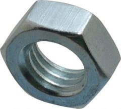 Value Collection - 1/2-13 UNC Steel Right Hand Hex Jam Nut - 3/4" Across Flats, 5/16" High, Zinc-Plated Finish - Eagle Tool & Supply