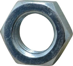 Value Collection - 1-8 UNC Steel Right Hand Hex Jam Nut - 1-1/2" Across Flats, 0.5469" High, Zinc-Plated Finish - Eagle Tool & Supply