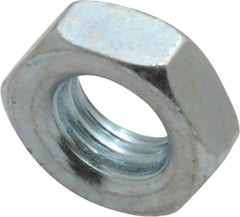 Value Collection - 5/16-24 UNF Steel Right Hand Hex Jam Nut - 1/2" Across Flats, 3/16" High, Zinc-Plated Finish - Eagle Tool & Supply