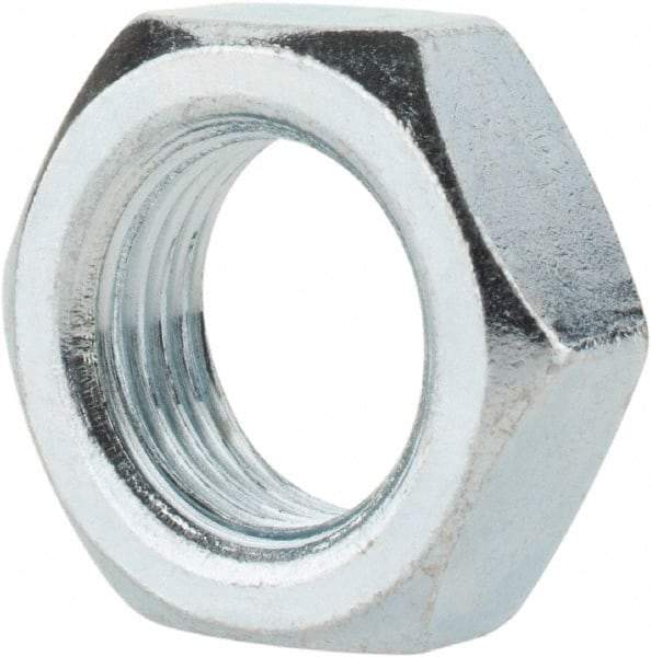 Value Collection - 5/8-18 UNF Steel Right Hand Hex Jam Nut - 15/16" Across Flats, 3/8" High, Zinc-Plated Finish - Eagle Tool & Supply