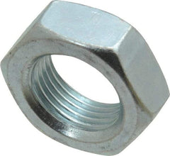 Value Collection - 3/4-16 UNF Steel Right Hand Hex Jam Nut - 1-1/8" Across Flats, 0.4219" High, Zinc-Plated Finish - Eagle Tool & Supply