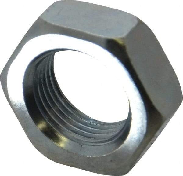 Value Collection - 7/8-14 UN Steel Right Hand Hex Jam Nut - 1-5/16" Across Flats, 31/64" High, Zinc-Plated Finish - Eagle Tool & Supply